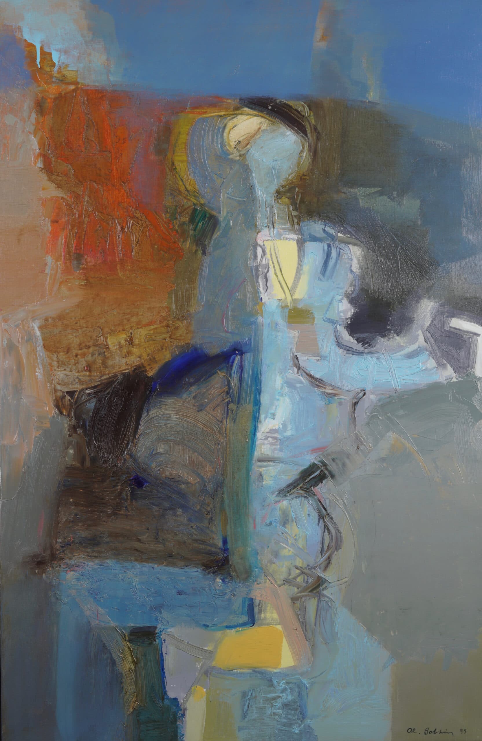 Figuur in de bergen door Alexander Bobkin