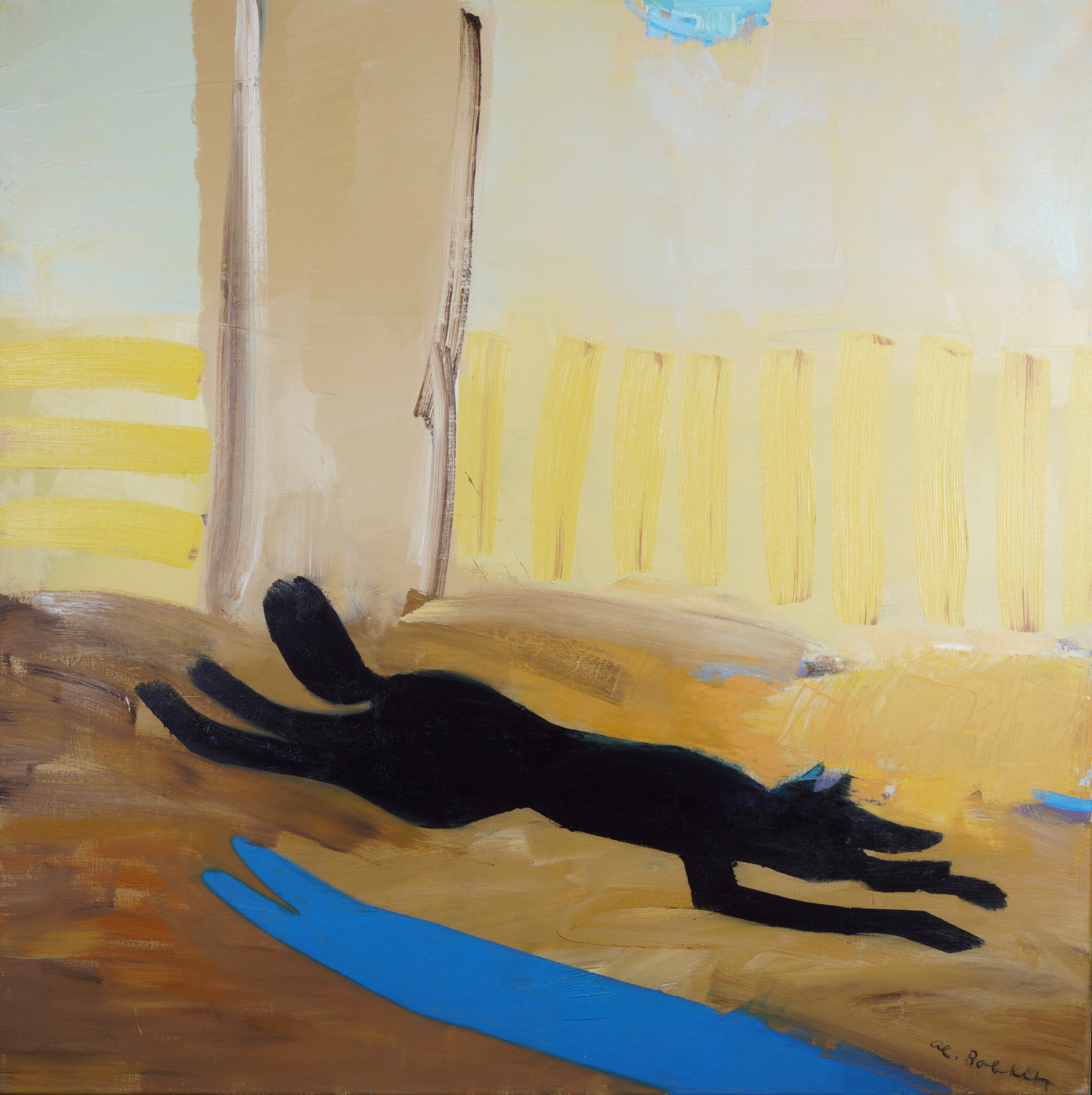 Achter blauwe schaduw aan door Alexander Bobkin