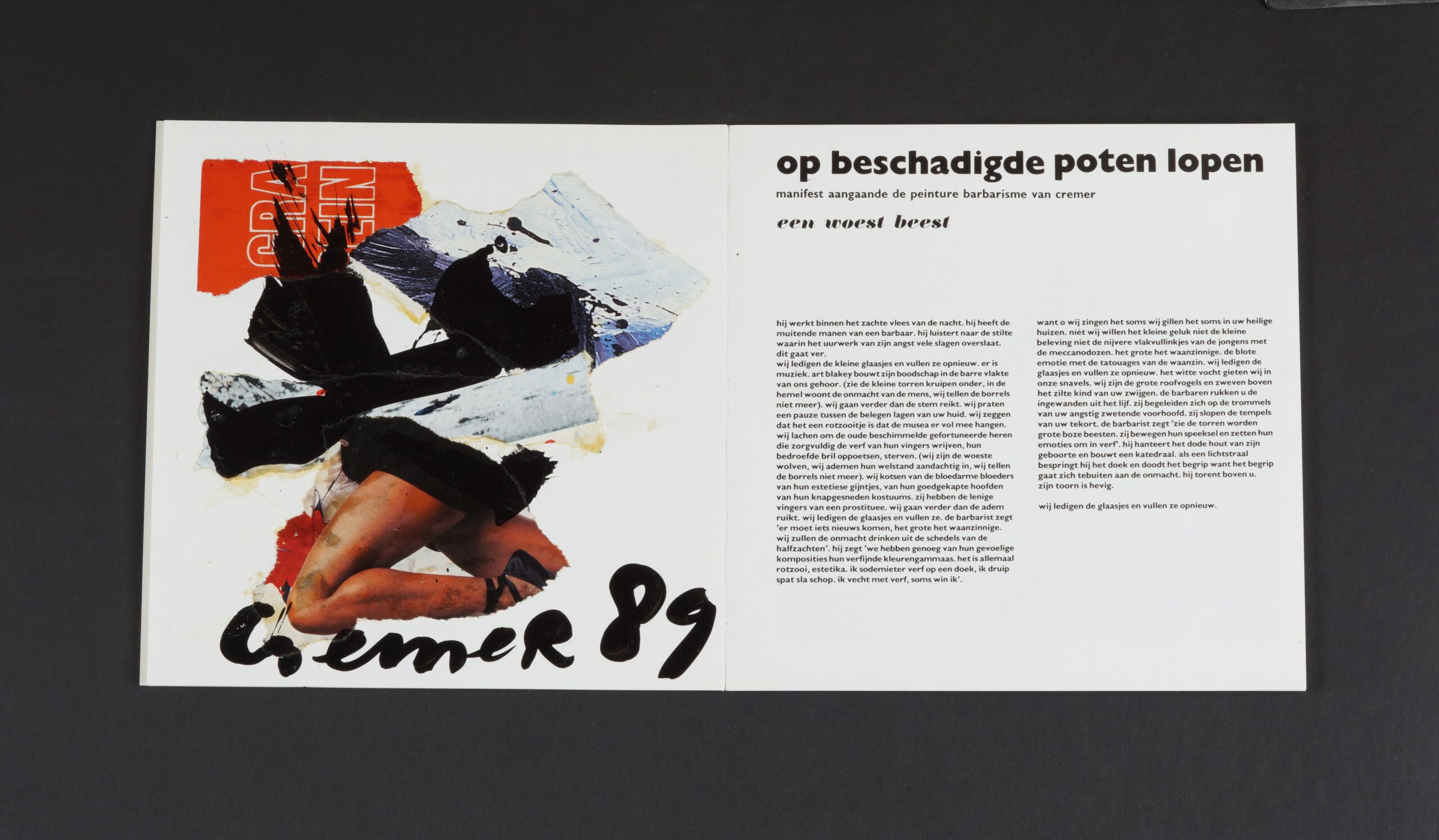 Boekje met collage door Jan Cremer