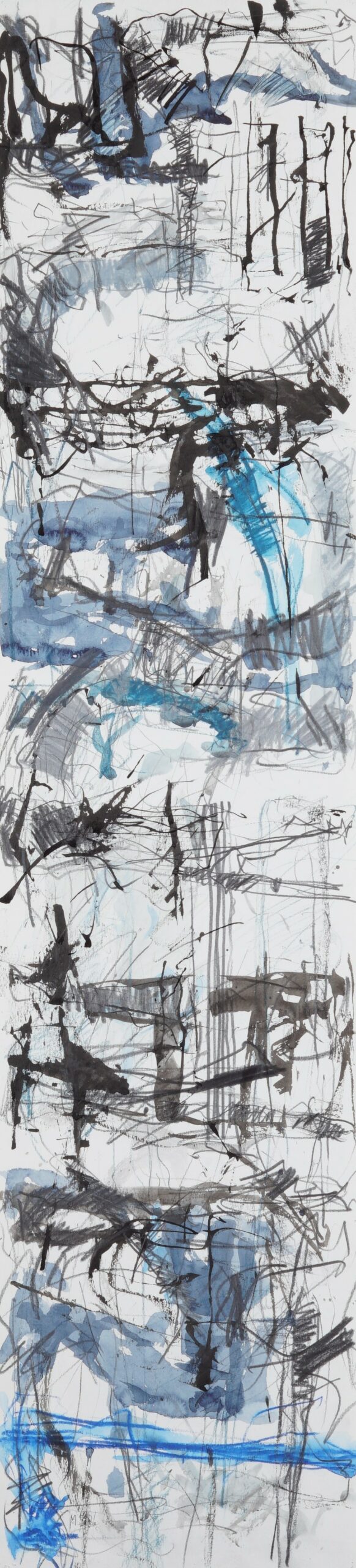 Compositie in Zwart Groen Blauw door Mathieu Berden